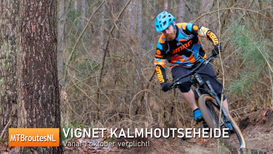 Koop je vignet en mountainbike op de flow van de natuur