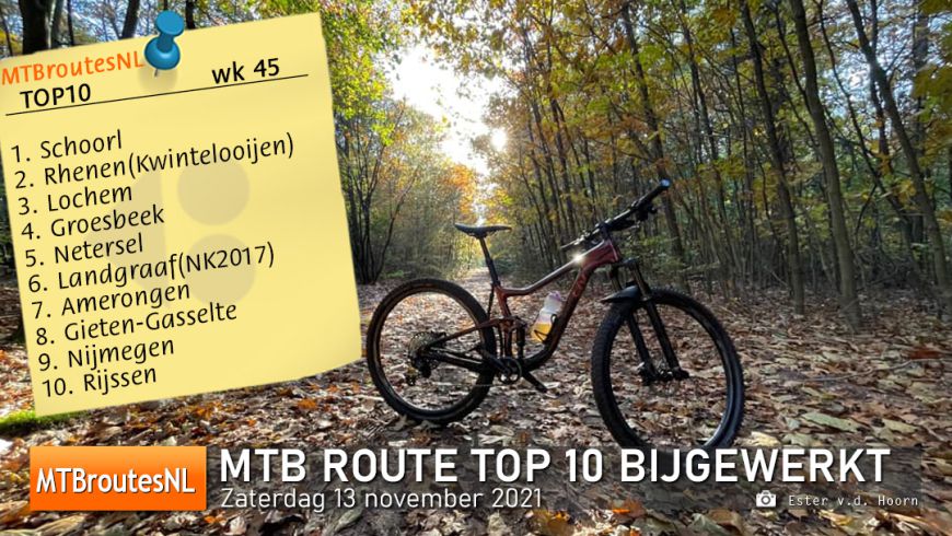 MTBroute TOP10 bijgewerkt 13-11-2021