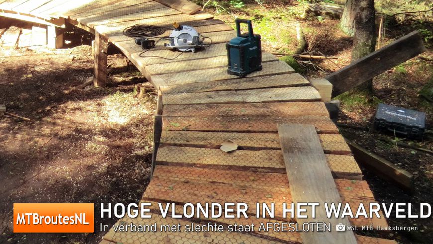 Hoge vlonder in het Waarveld afgesloten