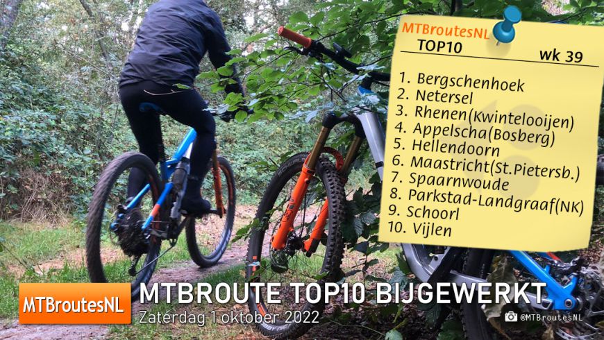 MTBroute TOP10 bijgewerkt 01-10-2022