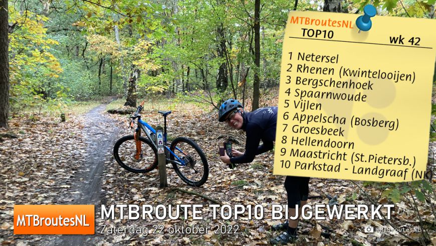 MTBroute TOP10 bijgewerkt 22-10-2022