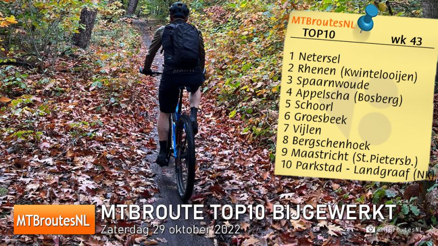 MTBroute TOP10 bijgewerkt 29-10-2022