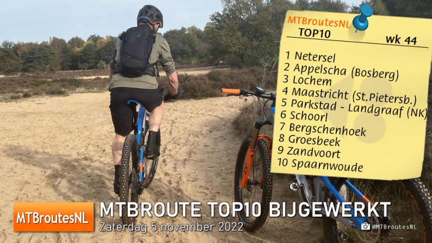 MTBroute TOP10 bijgewerkt 5-11-2022