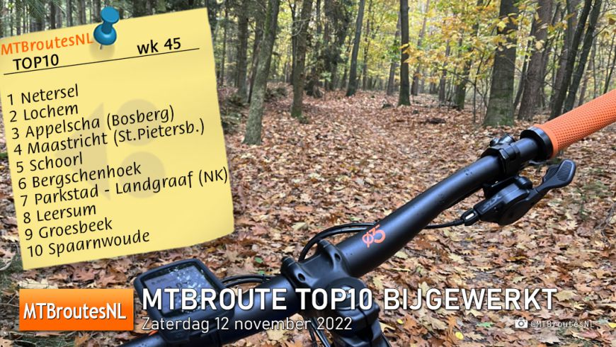 MTBroute TOP10 bijgewerkt 12-11-2022