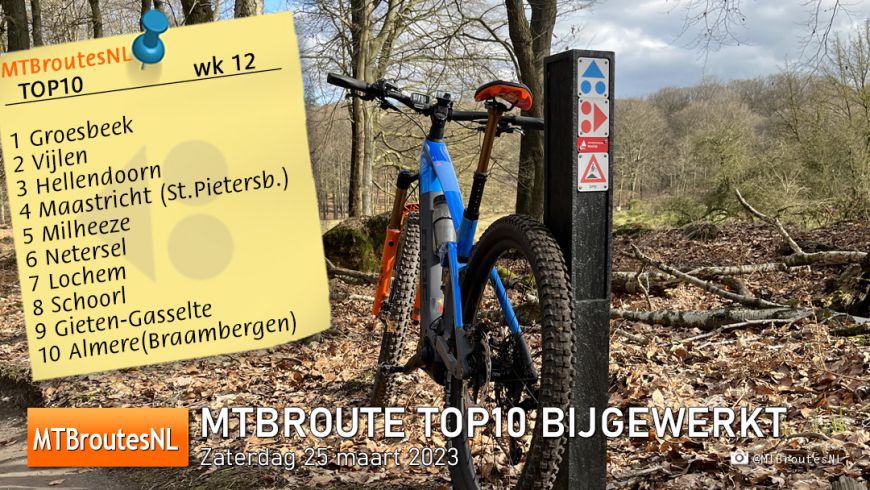 MTBroute TOP10 bijgewerkt 25-03-2023