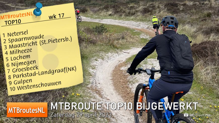 MTBroute TOP10 bijgewerkt 29-04-2023