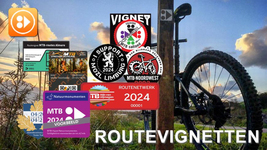 Overzicht MTB Route Vignetten 2024