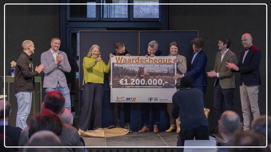 Mountainbikers doneren 1 miljoen euro voor natuurprojecten op de Utrechtse Heuvelrug