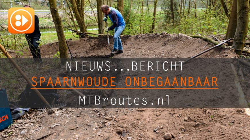 MTBroute Spaarnwoude onbegaanbaar