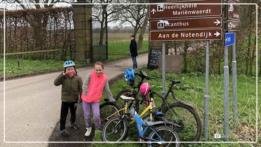 MTBen voor kinderen op landgoed Mariënwaerdt