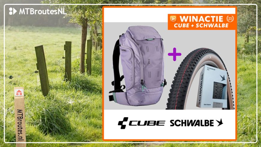 Win een CUBE backpac + Schwalbe bandenset