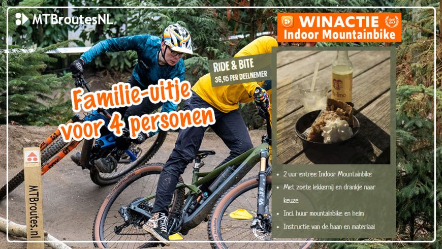 Win een 'Familie uitje' bij Indoor Mountainbike Almere