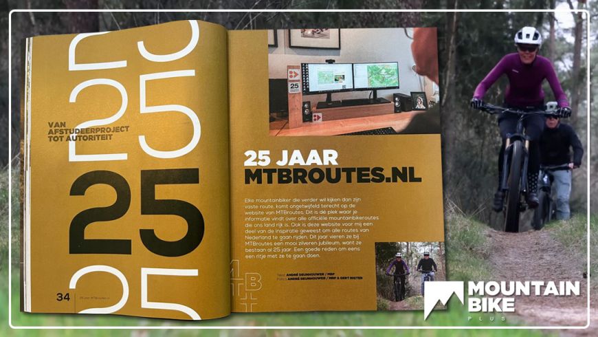 25 jaar MTBroutes.nl in de spotlight bij Mountainbike Plus