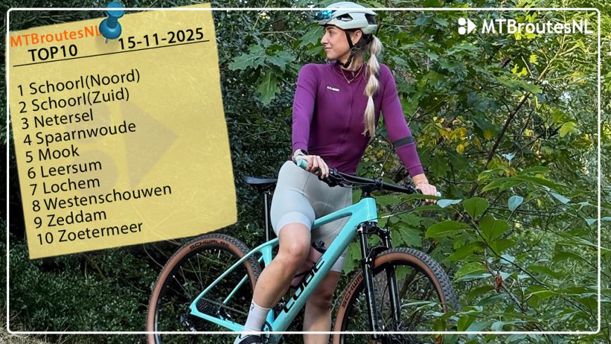De nieuwe MTBroute TOP10 is er weer! UPDATE: 15-11-2025