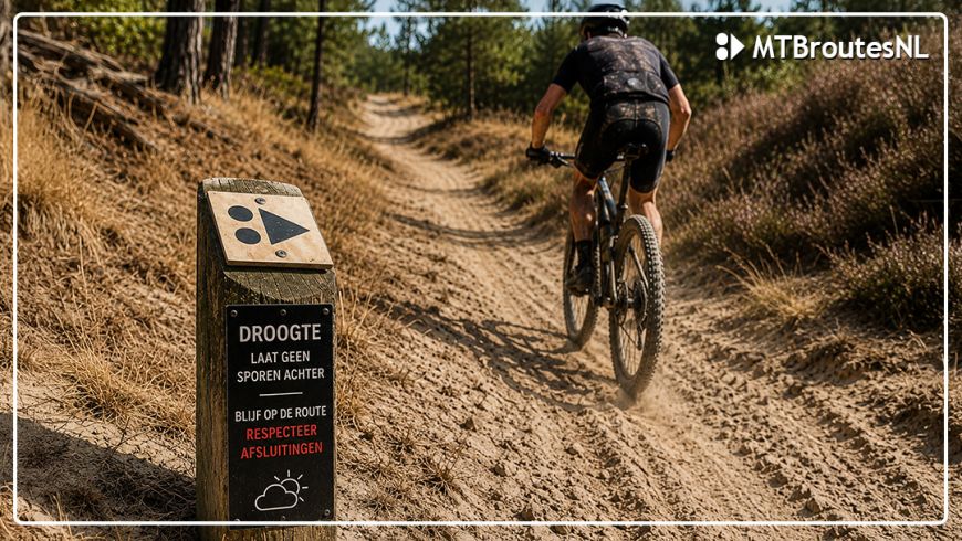 Droogte maakt MTB-routes kwetsbaar