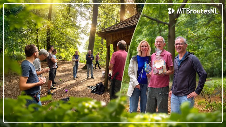 Eerbetoon aan jarenlang inzet als coördinator van de MTB-route Lochem
