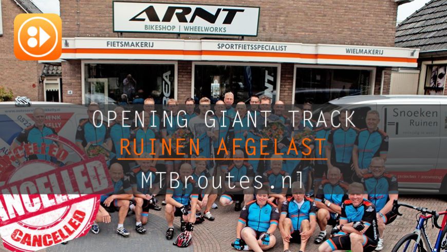 Opening Giant Track Ruinen afgelast.