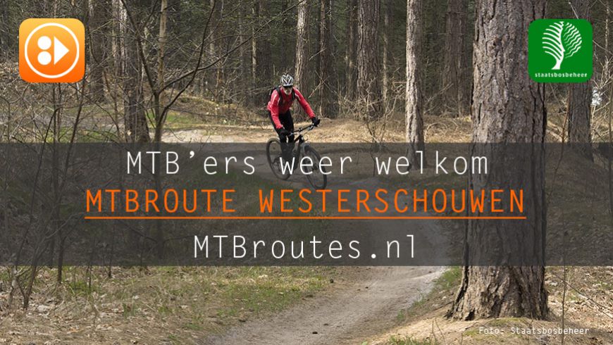 Mountainbikers weer welkom in Boswachterij Westerschouwen