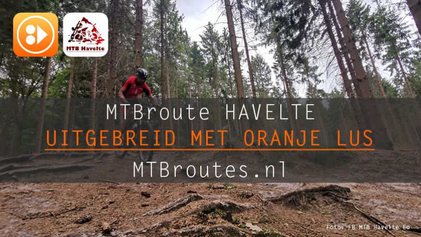 MTBroute Havelte uitgebreid met oranje lus