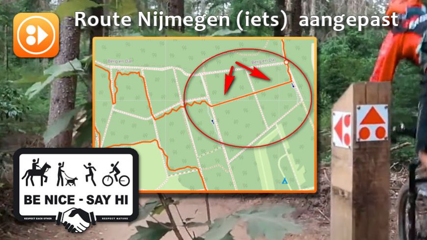 Route Nijmegen (iets) aangepast