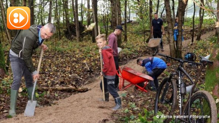 Werken aan MTB-route Urk